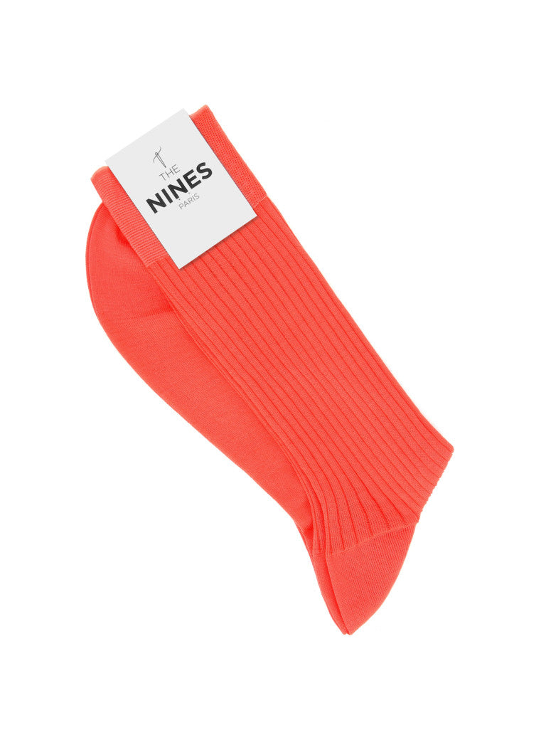 Coral Cotton Lisle Socks
