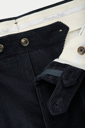 Cotton Wool Corduroy Trousers Dark Navy