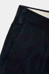 Cotton Wool Corduroy Trousers Dark Navy