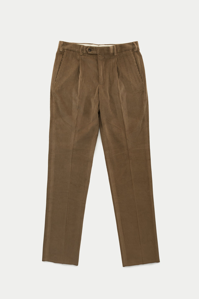 Cotton Wool Corduroy Trousers Nocciola