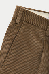 Cotton Wool Corduroy Trousers Nocciola