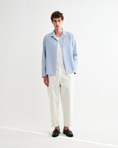 Corey And Ecru Seersucker Cotton Stripe Shirt