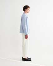 Corey And Ecru Seersucker Cotton Stripe Shirt