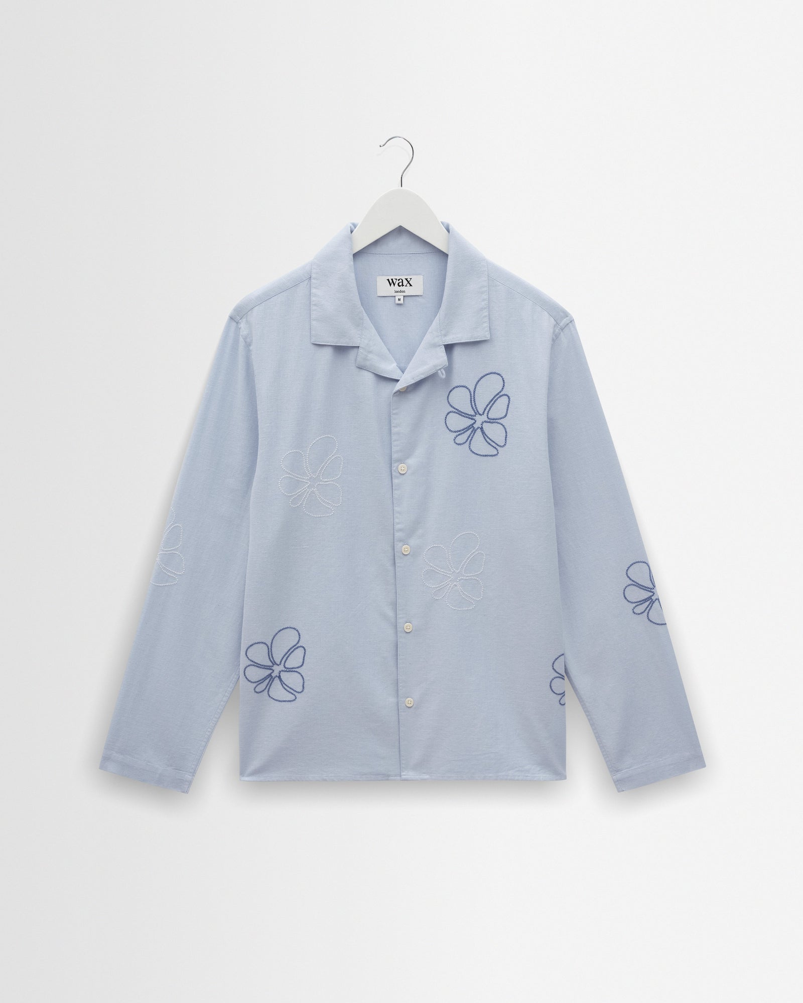Corey Cross Stitch Doodle Cotton Linen Shirt