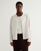 Corey Natural Cotton Twisted Stripe Shirt