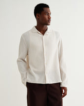 Corey Natural Cotton Twisted Stripe Shirt