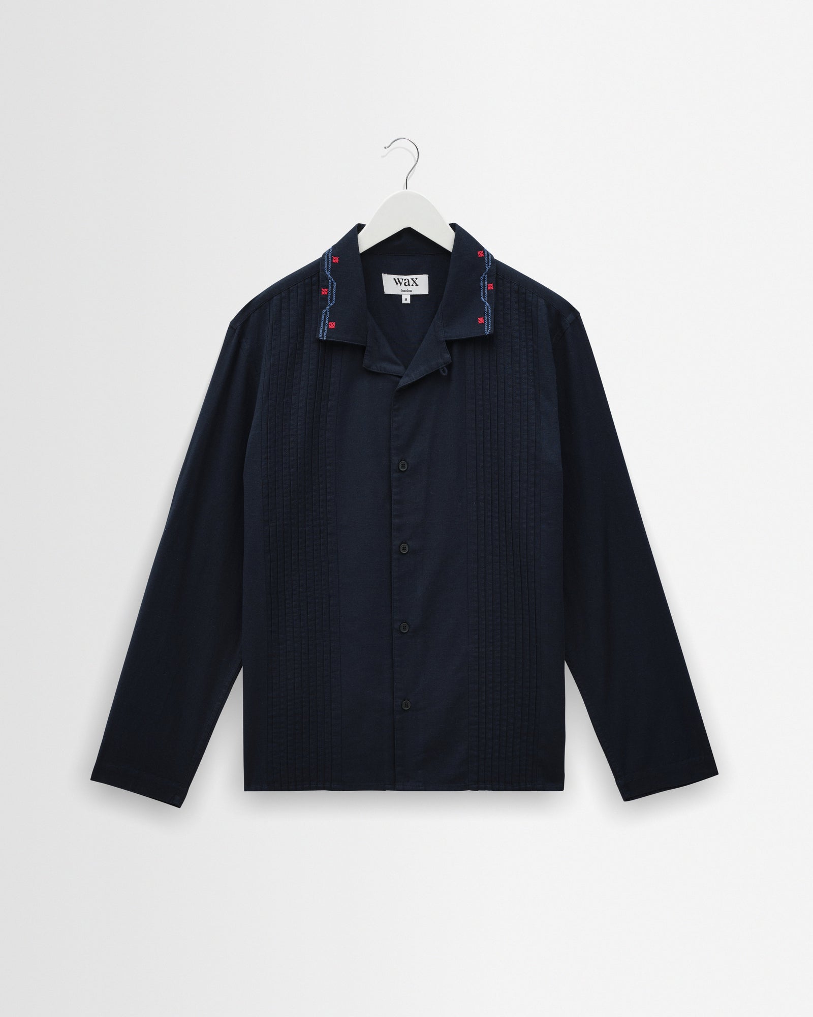 Corey Pintuck Border Cotton Linen Shirt