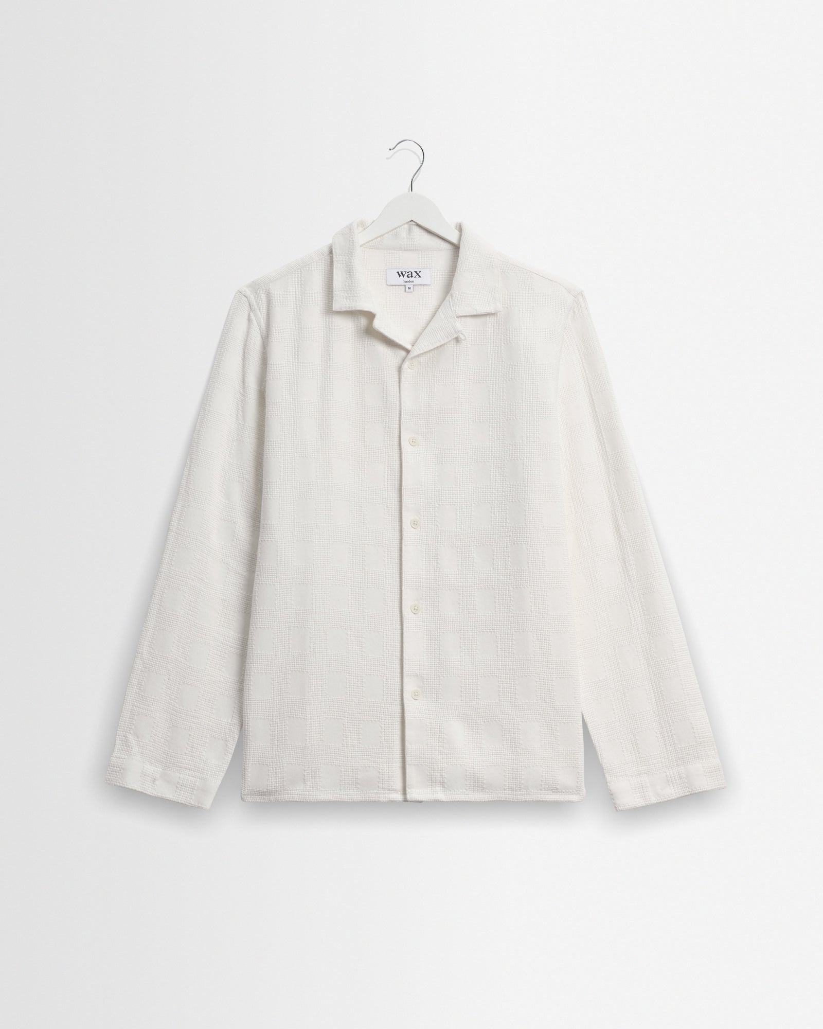 Corey Off White Dobby Check Cotton Shirt