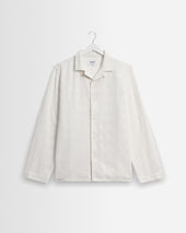 Corey - Off White Dobby Check Cotton Shirt