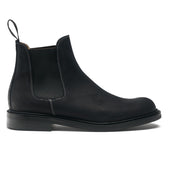Corinthian R Chelsea Boot in Black Waxy Commander