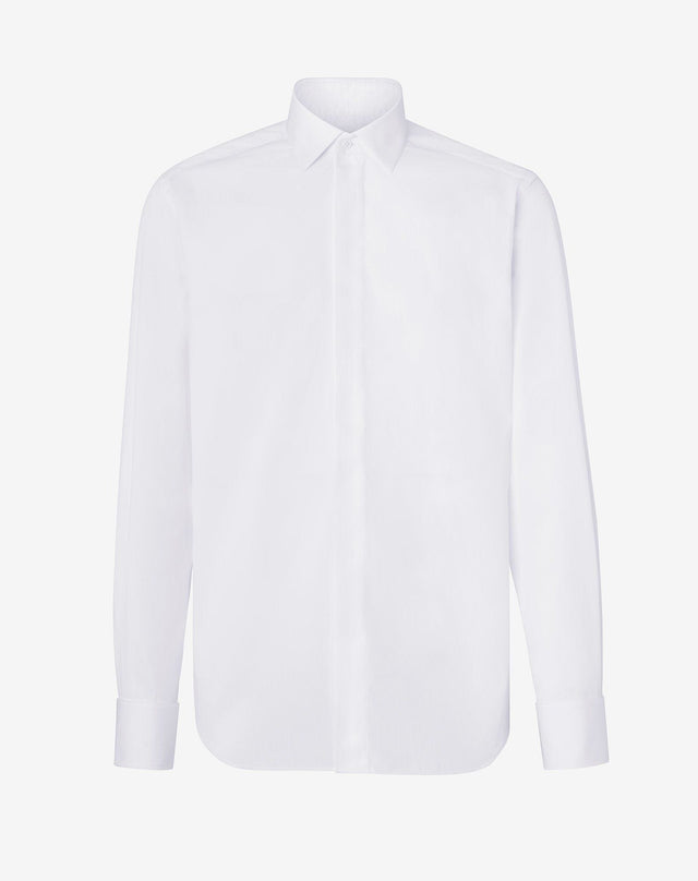 Shirt Smoking Bianca In Cotone