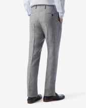 Pants 1 Pince In Chambray Di Puro Lino