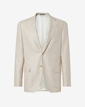 Jacket Color Neutro In Pura Seta