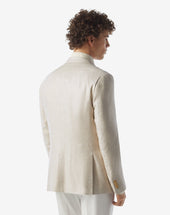 Jacket Color Neutro In Pura Seta