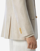 Jacket Color Neutro In Pura Seta