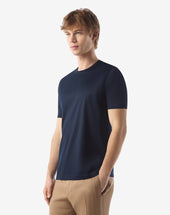 T Shirt Girocollo In Puro Cotone