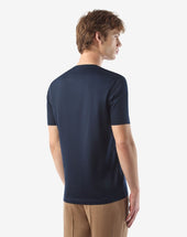 T Shirt Girocollo In Puro Cotone
