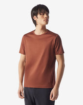 T Shirt Girocollo Terra Bruciata In Puro Cotone