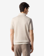 Polo Con Bottoni Naturale In Filo Di Scozia
