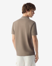 Polo Con Bottoni In Piquet Di Cotone Compact