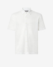 Polo Shirt Bianca In Lino