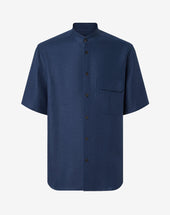 Shirt Manica Corta In Puro Lino