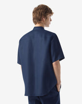 Shirt Manica Corta In Puro Lino