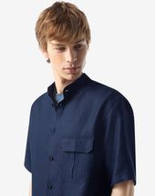 Shirt Manica Corta In Puro Lino