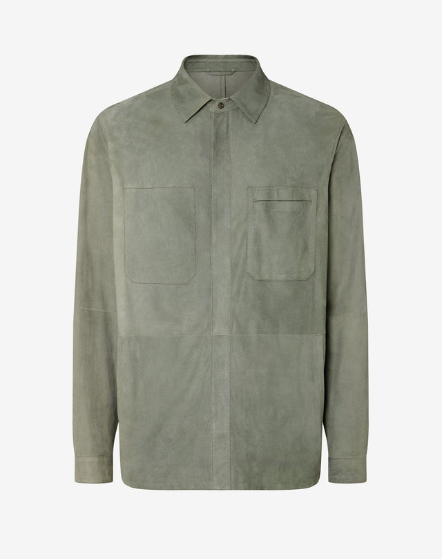 Jacket Shirt In Suede Super Light