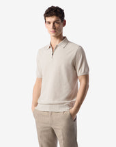 Polo Con Zip In Cotone Pima