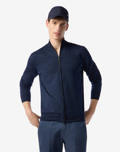 Sweater Full Zip In Cotone Pima