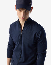 Sweater Full Zip In Cotone Pima