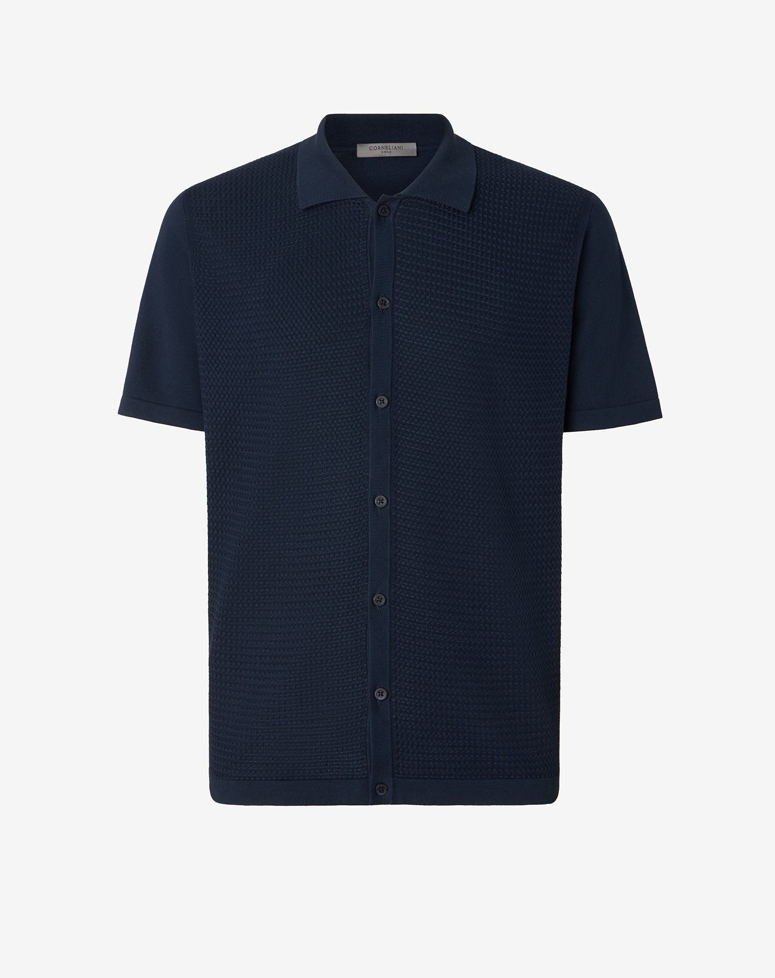 Shirt Navy In Sweater