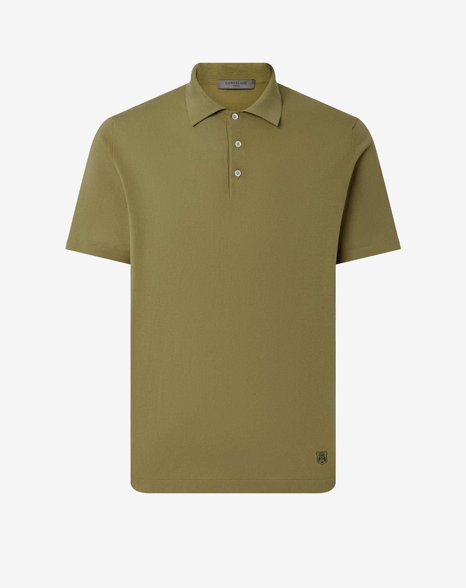 Polo Chiaro Con Bottoni In Ice Cotton