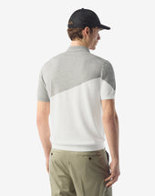 Polo Con Bottoni Perla Bianco In Ice Cotton