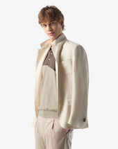 Polo Con Bottoni Noce Neutro In Ice Cotton