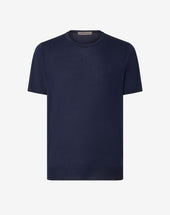 Sweater Girocollo Chiaro In Lana Ultrafine