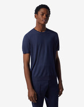 Sweater Girocollo Chiaro In Lana Ultrafine