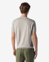 Sweater Girocollo Beige In Lana Ultrafine