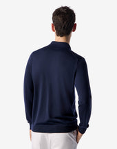 Polo Con Bottoni Chiaro In Lana Ultrafine