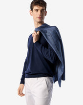 Polo Con Bottoni Chiaro In Lana Ultrafine