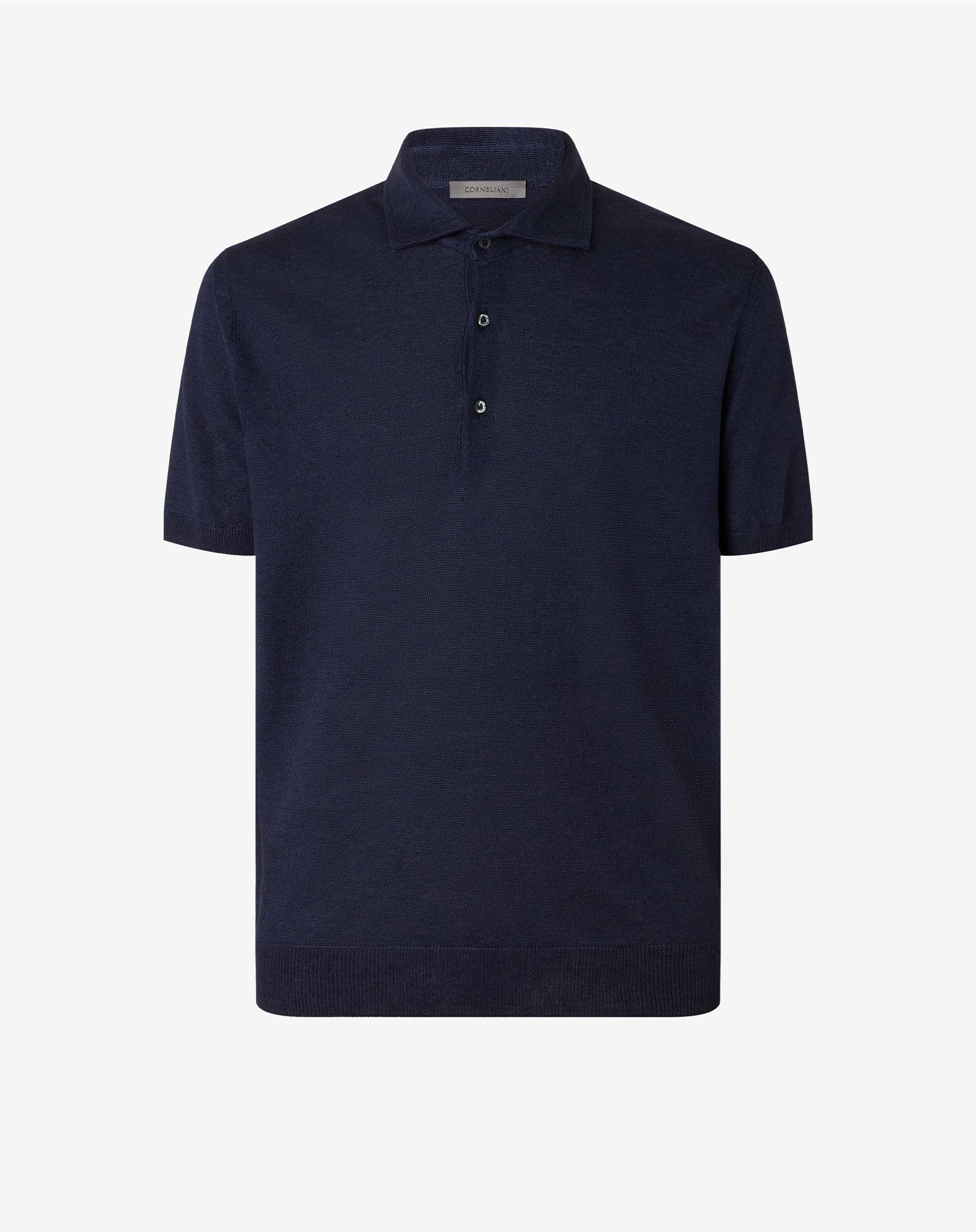 Polo Con Bottoni Royal In Lino