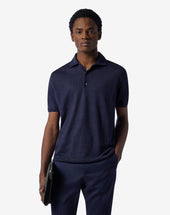 Polo Con Bottoni Royal In Lino