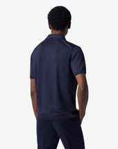 Polo Con Bottoni Royal In Lino