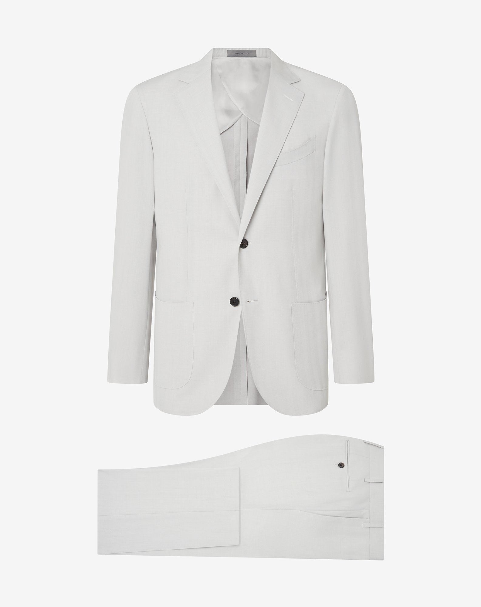 Suit color ghiaccio in pura lana