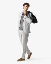 Suit Color Ghiaccio In Pura Lana