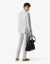 Suit Color Ghiaccio In Pura Lana