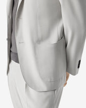 Suit Color Ghiaccio In Pura Lana