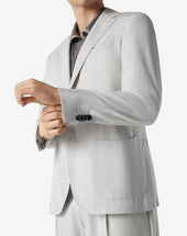 Suit Color Ghiaccio In Pura Lana