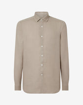 Shirt beige in puro lino